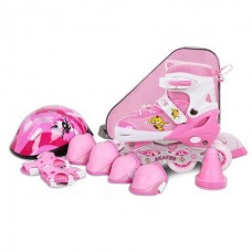 Sport Kid รองเท้าสเก็ตโรลเลอร์เบลดสำหรับเด็ก ล้อไฟกระพริบทั้ง 8 ล้อ พร้อมชุดอุปกรณ์ป้องกันและกระเป๋า รุ่น All In One All Flash